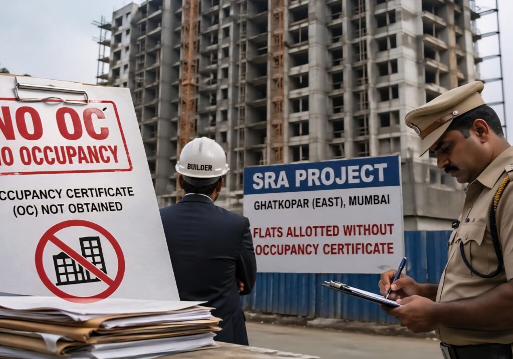OC नसताना घाटकोपर SRA फ्लॅटचा ताबा; बिल्डरवर गुन्हा