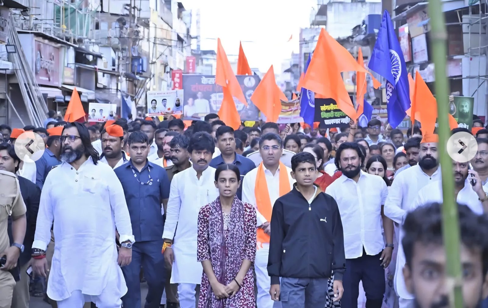 केसरेकर हत्याकांडाच्या निषेधार्थ सांगलीत सकल हिंदू समाजाचा मोर्चा: